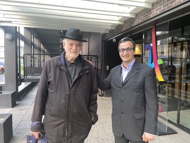 Le rabbin Michel Serfaty et le président de l'association Messagers de paix Abdelghani Boudjakdji